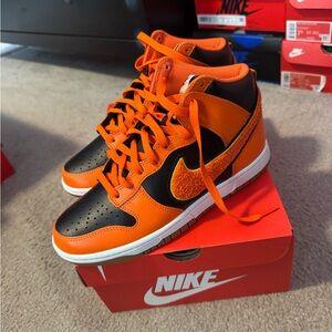Nike Black and Orange Sneakers